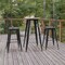 Flash Furniture 23.75 RD Bar Top Table Brown Poly Top/Black Frame JJ-T14623H-60-BRBK-GG - alternate 7